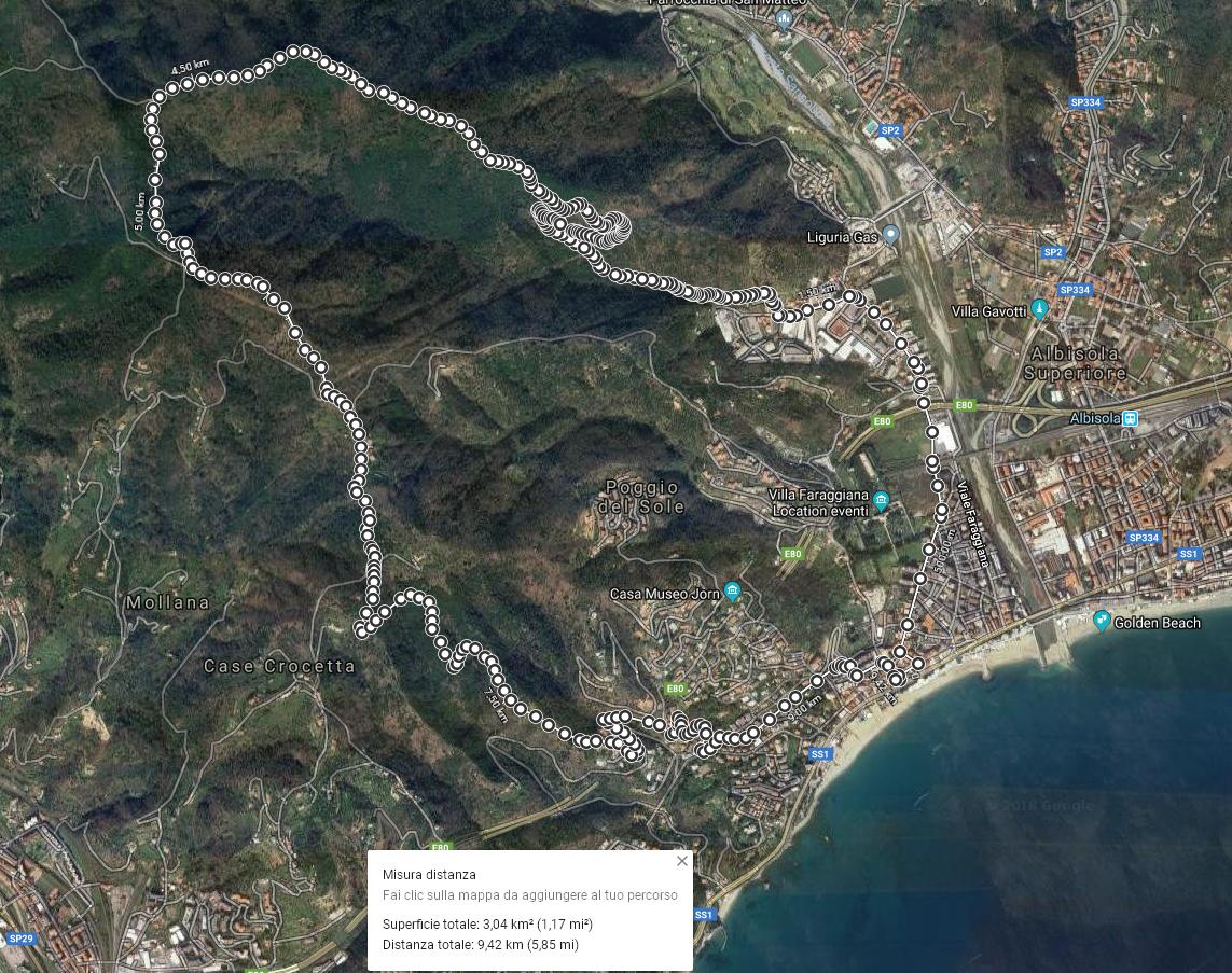 TRACCIATO GENERALE ALBISSOLA MARINA